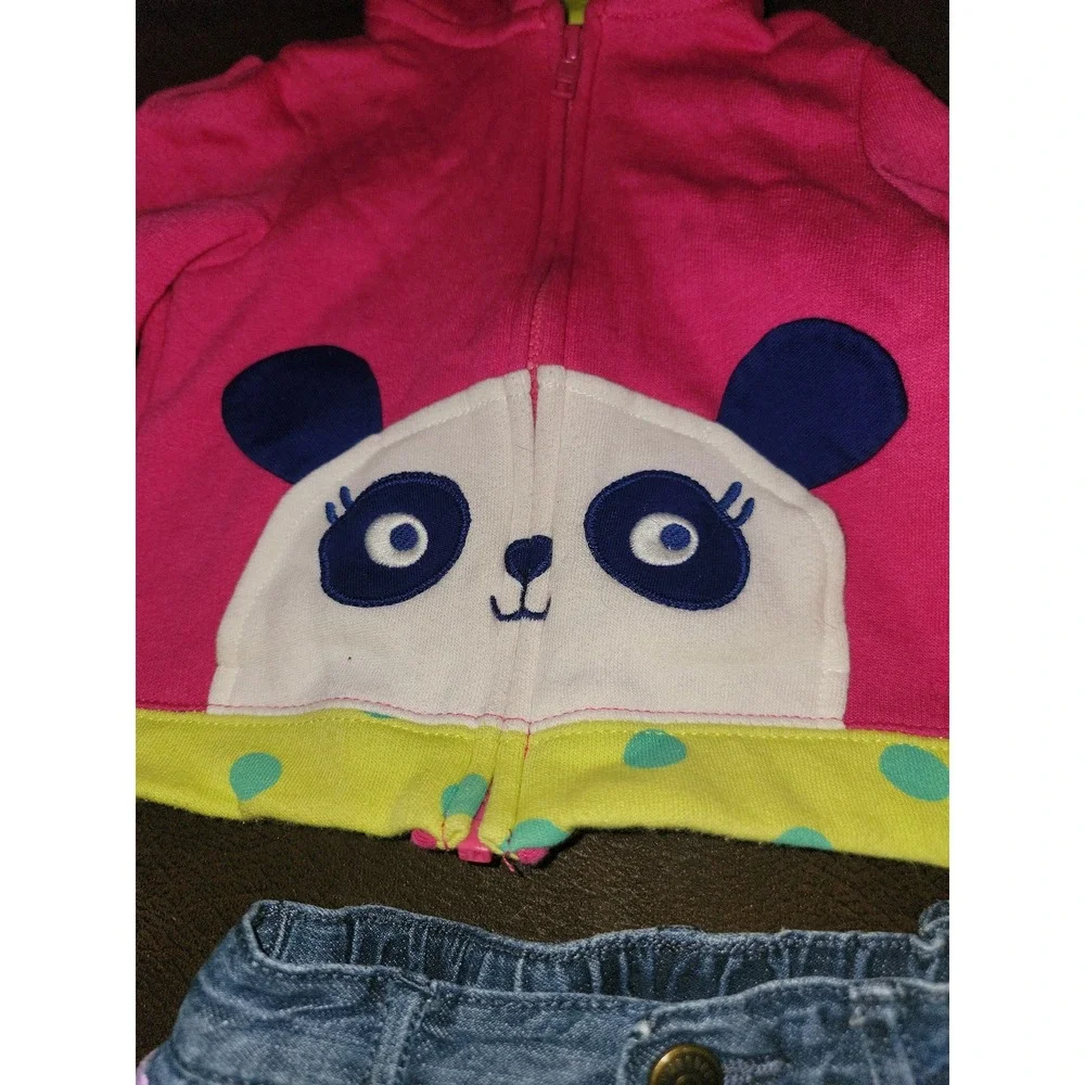 Gymboree color happy panda sweatshirt size 12 24 months skirt size 12 18 months‎